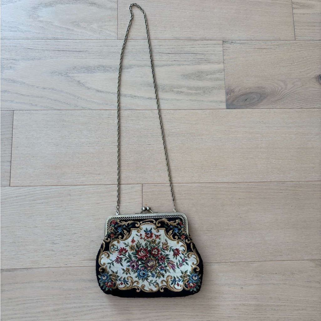 Vintage Tapestry Floral Bag